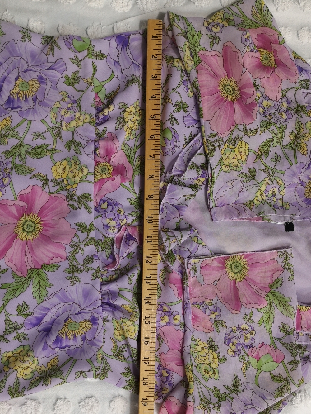 Bob Mackie Studio Floral Ruffle Blouse – Size M - Picture 5 of 9
